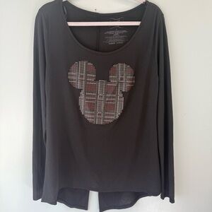 NWT Disney Boutique Mickey raised design top long  sleeve large